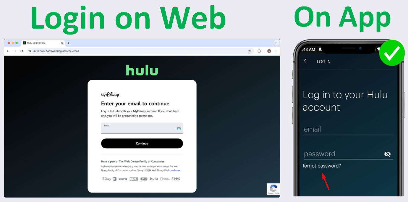 Hulu login button